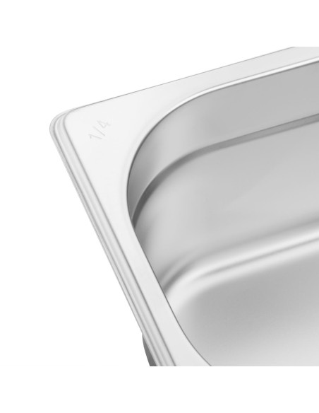 Bac Gastronorme inox GN 1/4 100mm Vogue - 2,5 L