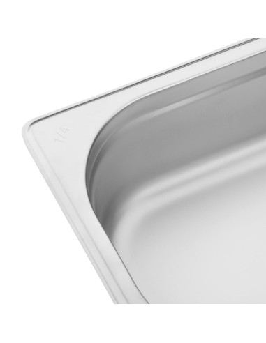 Bac Gastronorme inox GN 1/4 65mm Vogue - 1,7L