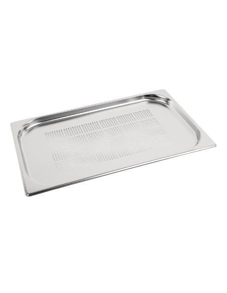 Bac Gastronorme inox perforé GN 1/1 20mm Vogue - 3L