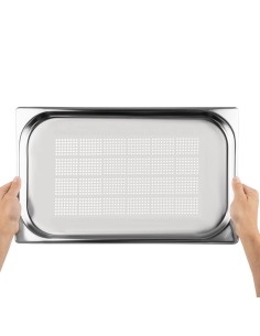 Bac Gastronorme inox perforé GN 1/1 20mm Vogue - 3L 2