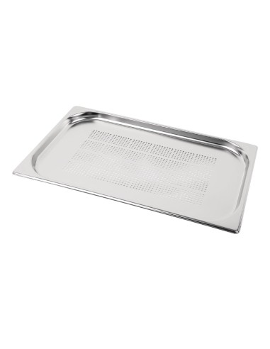 Bac Gastronorme inox perforé GN 1/1 20mm Vogue - 3L