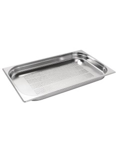 Bac Gastronorme inox perforé GN 1/1 40mm Vogue - 5,8L