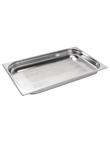 Bac Gastronorme inox perforé GN 1/1 40mm Vogue - 5,8L