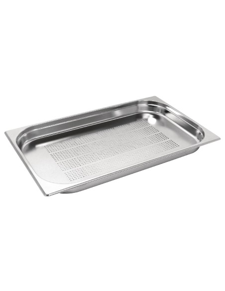 Bac Gastronorme inox perforé GN 1/1 40mm Vogue - 5,8L