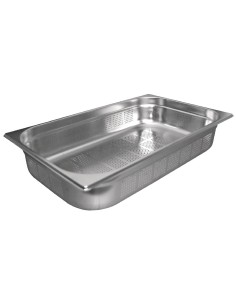 Bac Gastronorme inox perforé GN 1/1 65mm Vogue - 9L