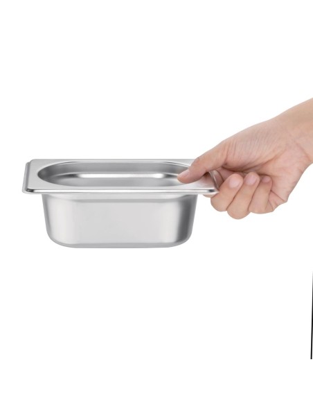 Bac Gastronorme inox GN 1/9 65mm Vogue - 0,6L