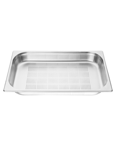 Bac Gastronorme inox perforé GN 1/1 65mm Vogue - 9L