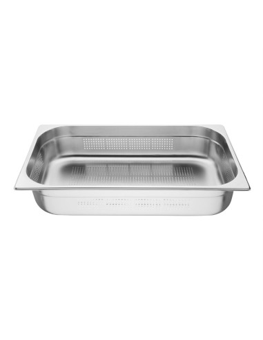 Bac Gastronorme inox perforé GN 1/1 100mm Vogue - 13,5L