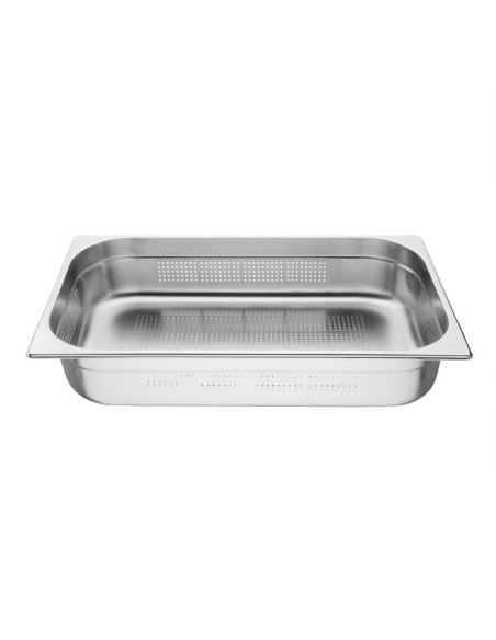 Bac Gastronorme inox perforé GN 1/1 100mm Vogue - 13,5L