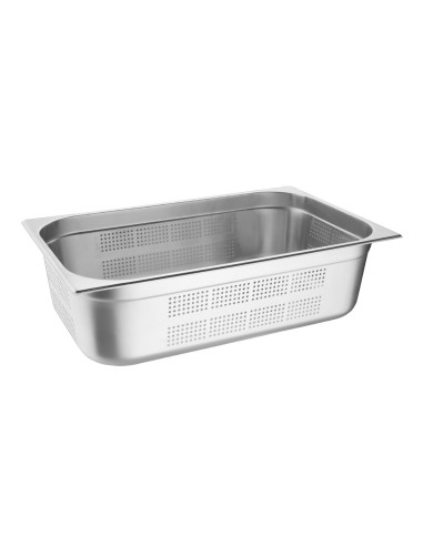 Bac Gastronorme inox perforé GN 1/1 150mm Vogue - 20 L
