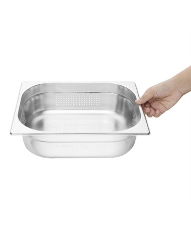 Bac Gastronorme inox perforé GN 1/2 Vogue - 6,2 L