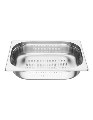 Bac Gastronorme inox perforé GN 1/2 65mm Vogue - 4L