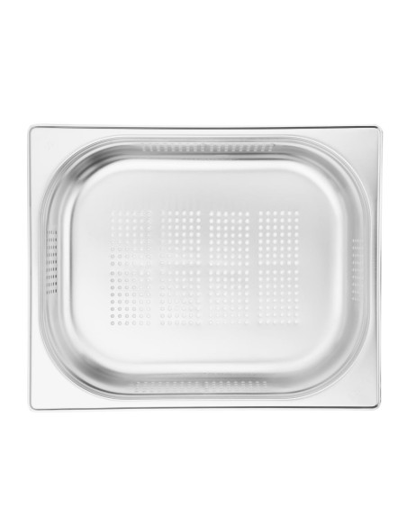 Bac Gastronorme inox perforé GN 1/2 65mm Vogue - 4L