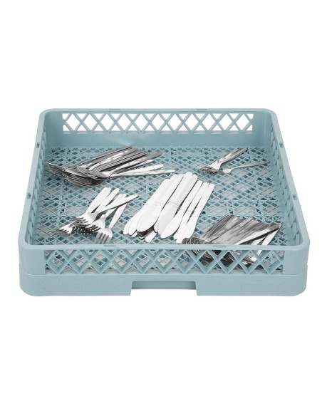 Casier de lavage pour couverts Vogue - 500x500 mm, bleu