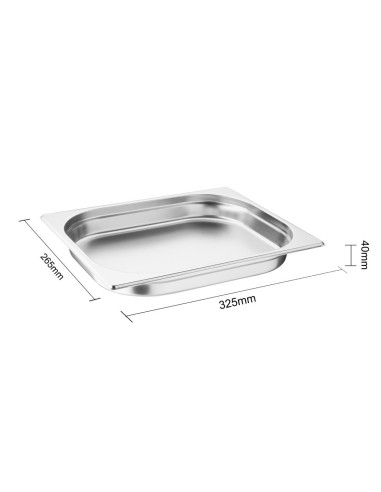 Bac Gastronorme inox GN 1/2 40mm Vogue - 2,5 L