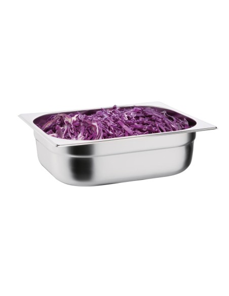 Bac Gastronorme inox GN 1/2 100mm Vogue - 6,2 L
