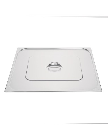 Couvercle GN 2/1 inox double Vogue - 650x530mm
