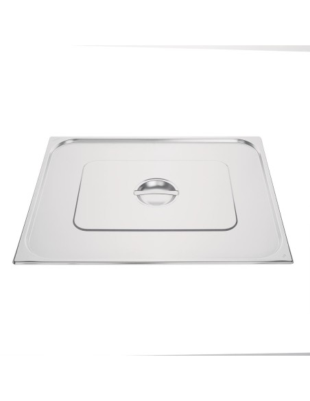 Couvercle GN 2/1 inox double Vogue - 650x530mm