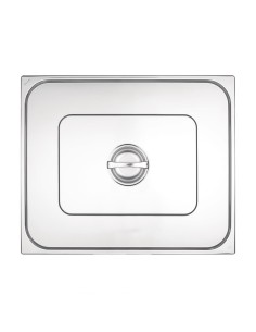 Couvercle GN 2/1 inox double Vogue - 650x530mm 2