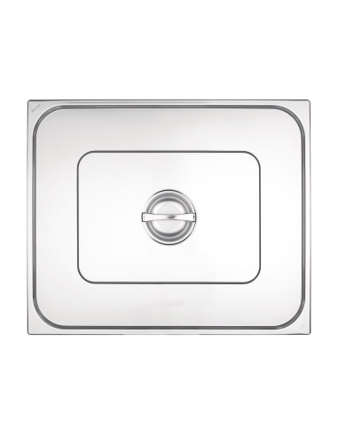 Couvercle GN 2/1 inox double Vogue - 650x530mm