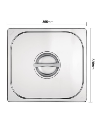 Couvercle GN 2/3 inox Vogue - Qualité professionnelle