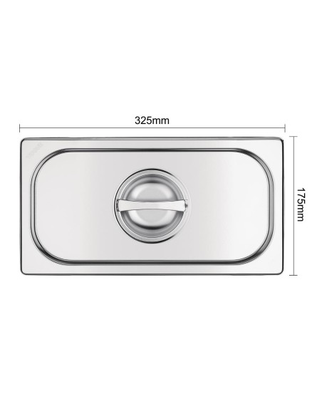 Couvercle GN 1/3 inox Vogue - Haute durabilité