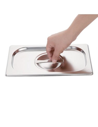 Couvercle GN 1/4 inox Vogue - Durable et polyvalent