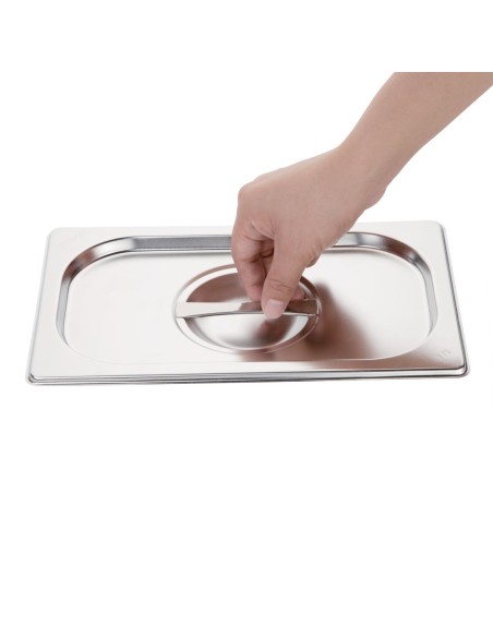 Couvercle GN 1/4 inox Vogue - Durable et polyvalent
