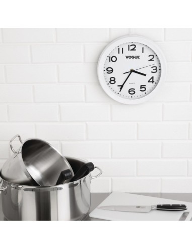 Horloge de cuisine Vogue - 240 mm blanc