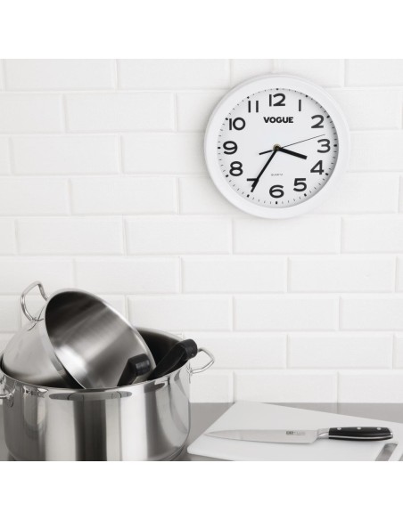Horloge de cuisine Vogue - 240 mm blanc