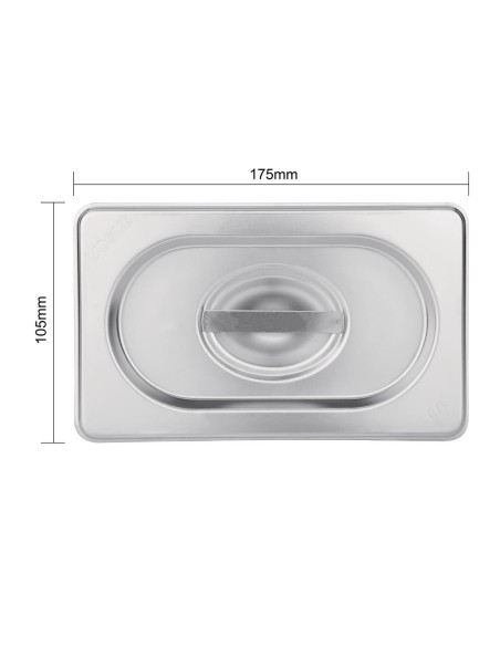 Couvercle GN 1/4 inox Vogue - Durable et polyvalent
