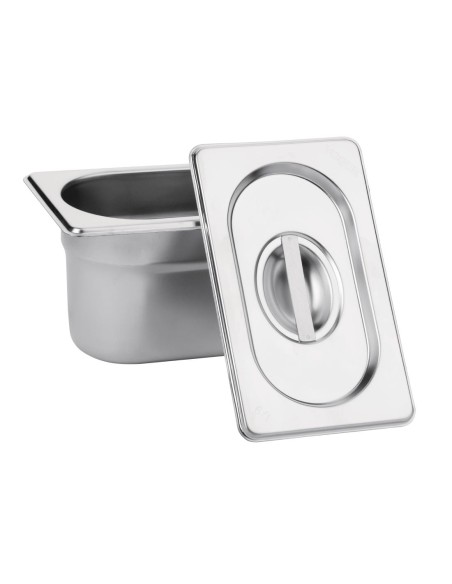 Couvercle GN 1/4 inox Vogue - Durable et polyvalent