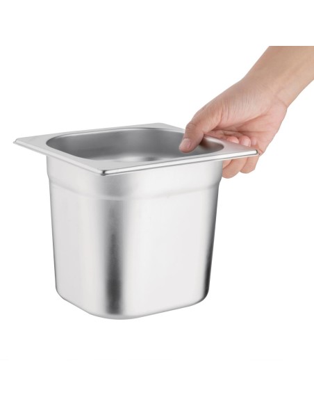 Bac Gastronorme inox GN 1/6 150mm Vogue - 2,2 L