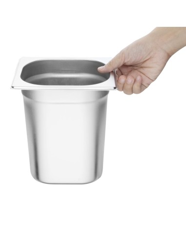 Bac Gastronorme inox GN 1/6 200mm Vogue - 3L