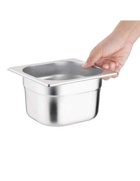 Bac Gastronorme inox GN 1/6 Vogue 100mm - 1,7L