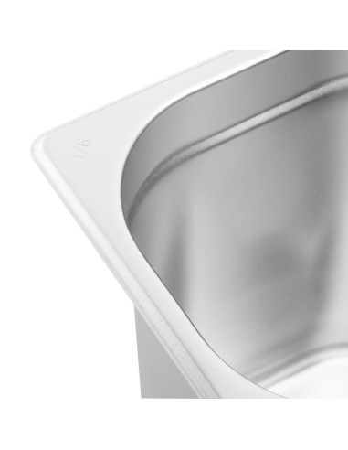 Bac Gastronorme inox GN 1/6 200mm Vogue - 3L