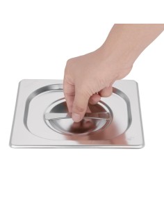 Couvercle GN 1/6 inox Vogue - Qualité 201 2