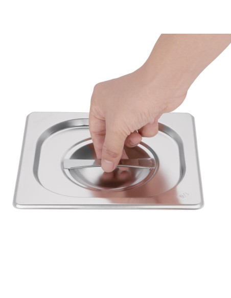 Couvercle GN 1/6 inox Vogue - Qualité 201