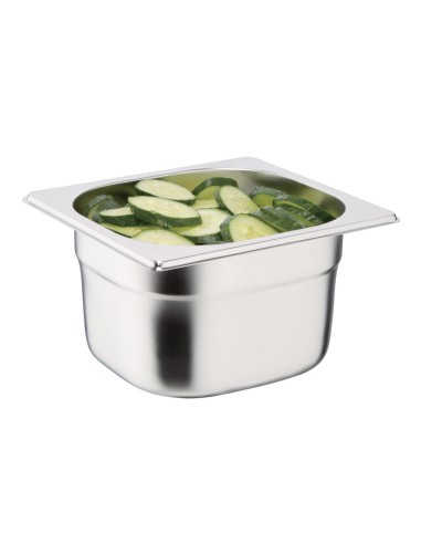 Bac Gastronorme inox GN 1/6 Vogue 100mm - 1,7L