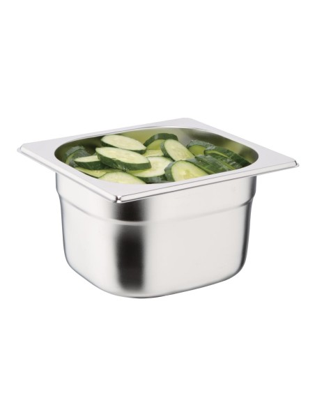 Bac Gastronorme inox GN 1/6 Vogue 100mm - 1,7L