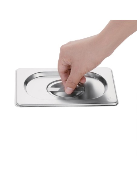 Couvercle GN 1/9 inox Vogue - Qualité 201