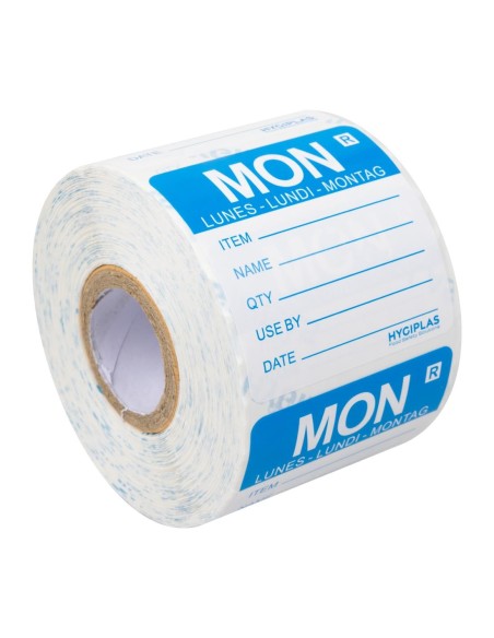 Etiquettes amovibles Hygiplas Lundi - lot de 500