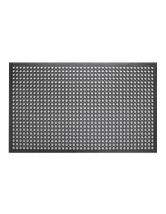 Tapis en caoutchouc antidérapant et antifatigue Jantex noir 1500 x 900mm 2
