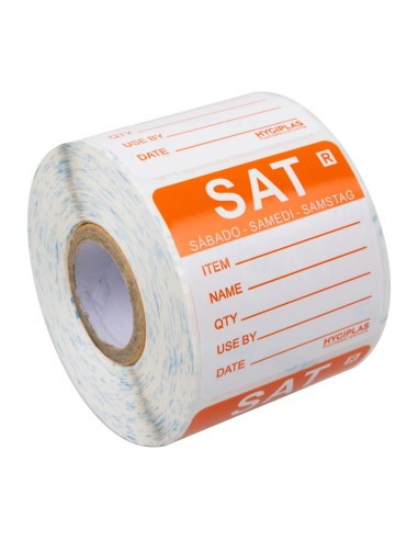 Etiquette amovible Hygiplas Samedi - lot de 500