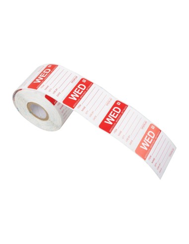 Etiquette amovible Hygiplas Mercredi 500 pcs - 50mm
