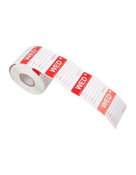 Etiquette amovible Hygiplas Mercredi 500 pcs - 50mm