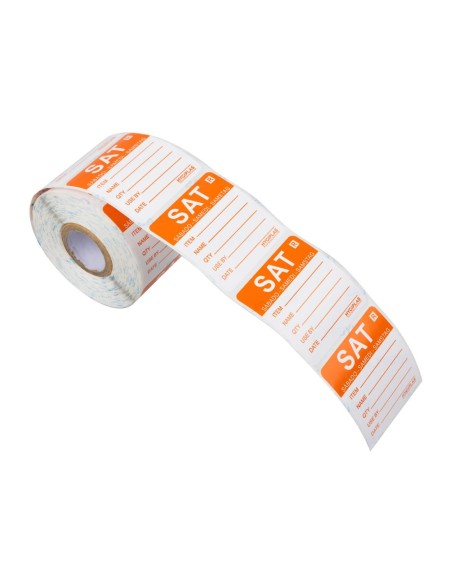 Etiquette amovible Hygiplas Samedi - lot de 500