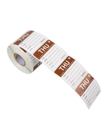 Etiquette amovible Hygiplas Jeudi - Lot de 500