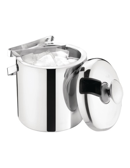 Seau à glace inox 1,23L avec pince - Olympia