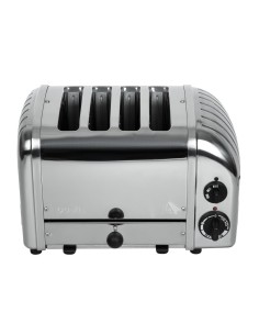 Toaster 4 tranches Dualit 42174 - Grille-pain combiné inox